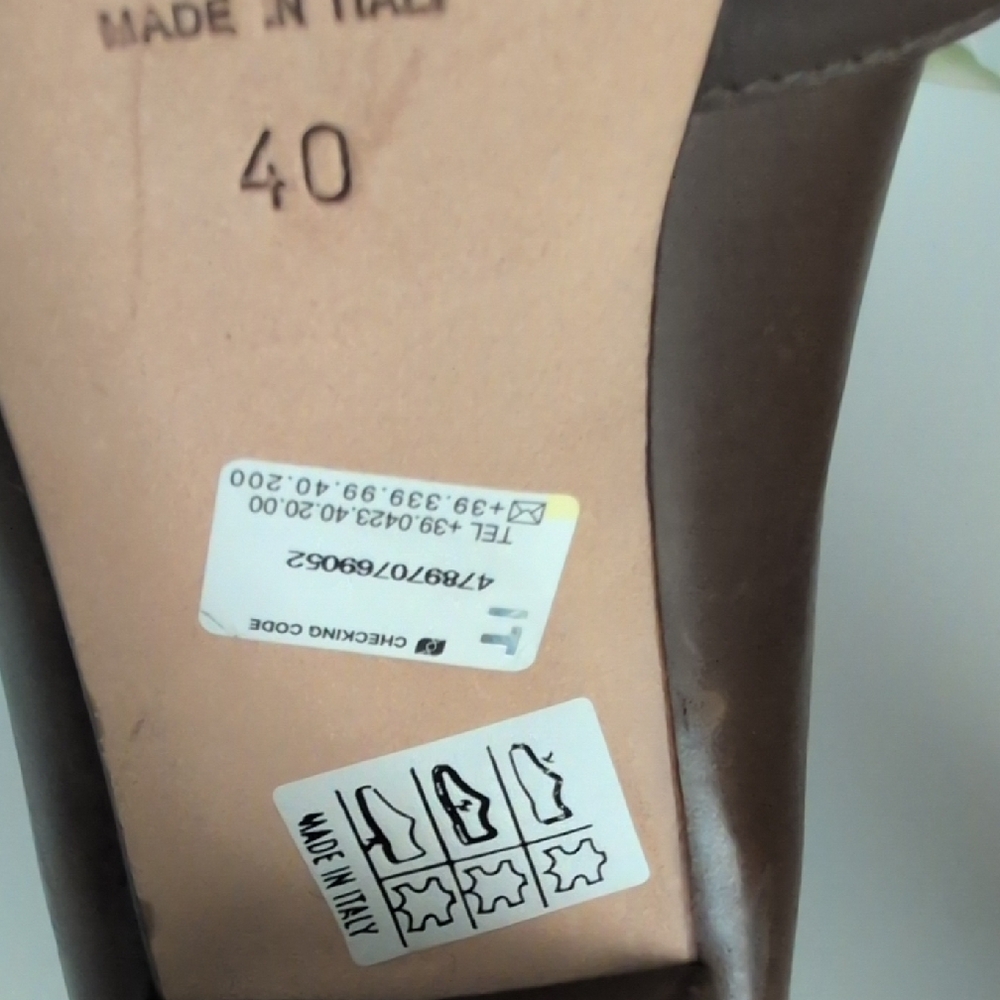 Gianfranco Ferre, Italy, Genuine Leather, Strappy Heels, Brown, Size 40, 9/9.5 - Picture 10 of 13